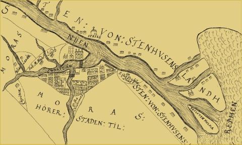 План города Ниена 1640-х гг.